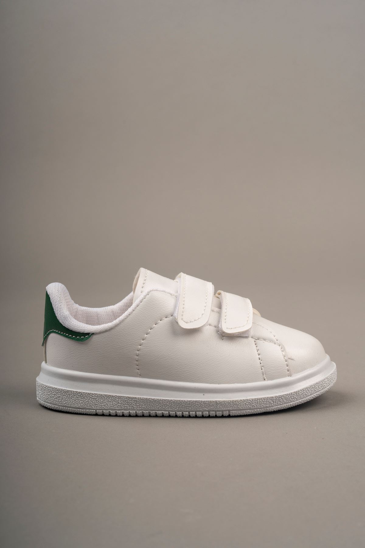 Beyaz Garnisi Yeşil Çocuk Ayakkabı