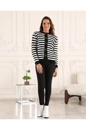 Çizgili Kadın Hırka