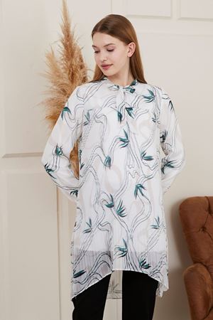 Desenli Piliseli Kadın Tunik