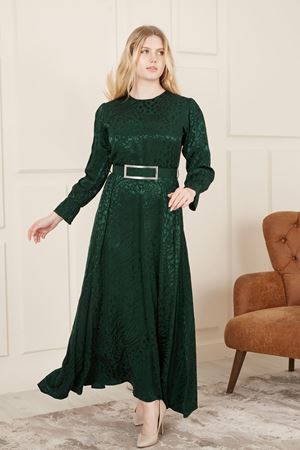 Beli Kemerli Kadın Elbise