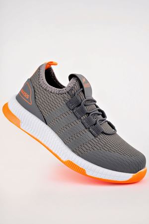 Turuncu Garnili Füme Çocuk Spor Ayakkabı