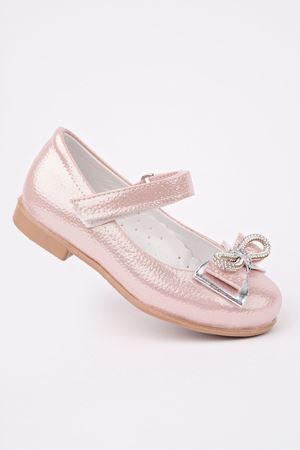 Pudra Parlak Kız Bebe Ayakkabı