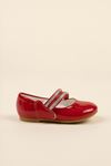 Çatal Baretli Kırmızı Bebe Ayakkabı
