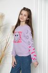 Baskılı Kız Çocuk Sweat