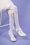 Topuklu Beyaz Rugan Kız Çocuk Ayakkabı