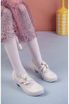 Topuklu Sedef Sarmaşık Kız Çocuk Ayakkabı